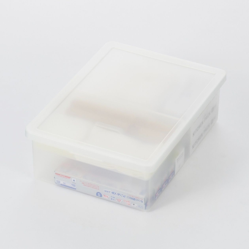 Buy Polypropylene Storage Box, Wide Lid, W 51 x D 37.5 x H 2.5 cm